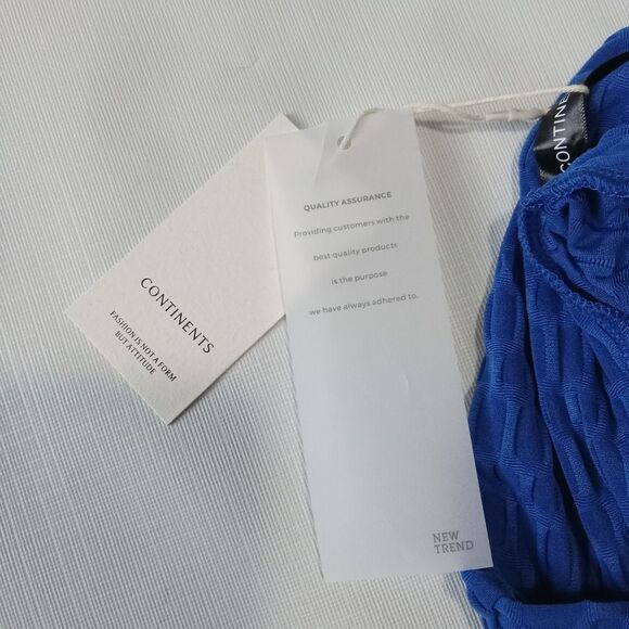 Continents Blue High Waist Ruched Butt Full Length Leggings Women's Size Medium - Picture 5 of 12